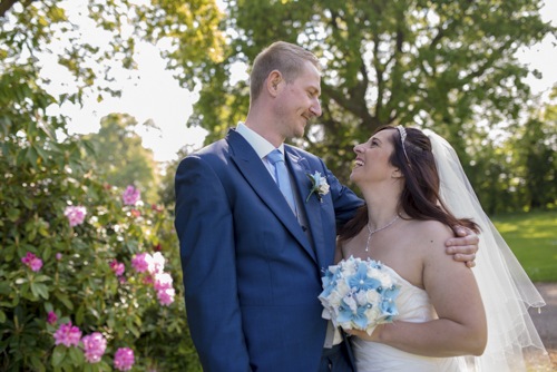 Wedding photographer catches happy couple